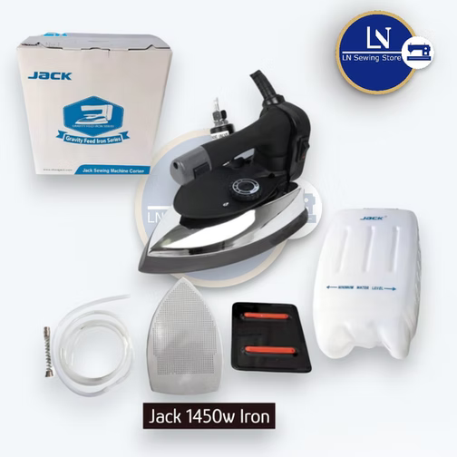 Jack 1450W Gravity Feed Steam Iron – Industrial Sewing Iron with Water Tank