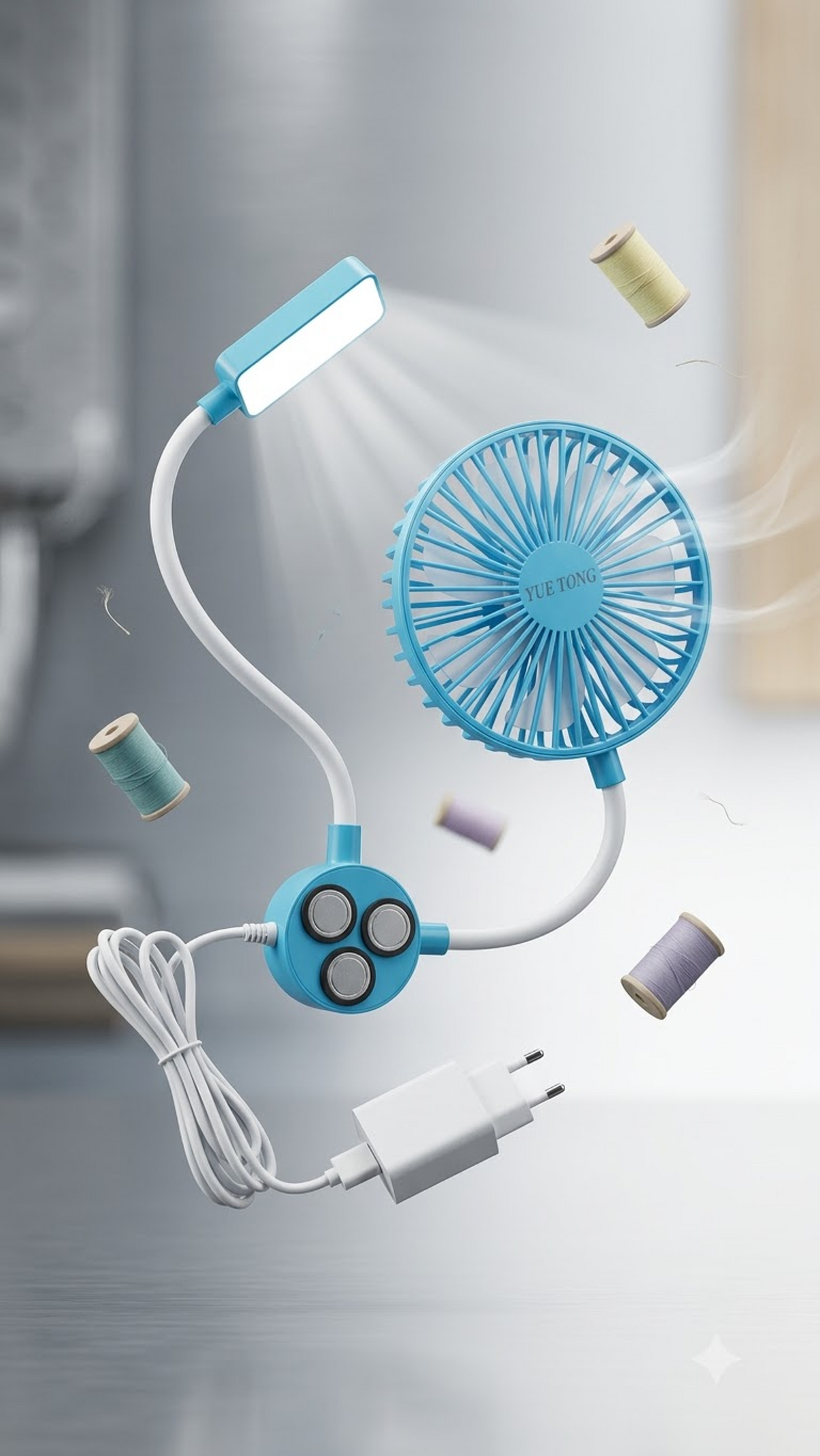 Dual-Head Fan & Light