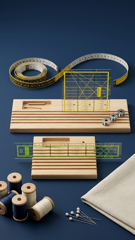 Wooden Quilting Ruler Rack