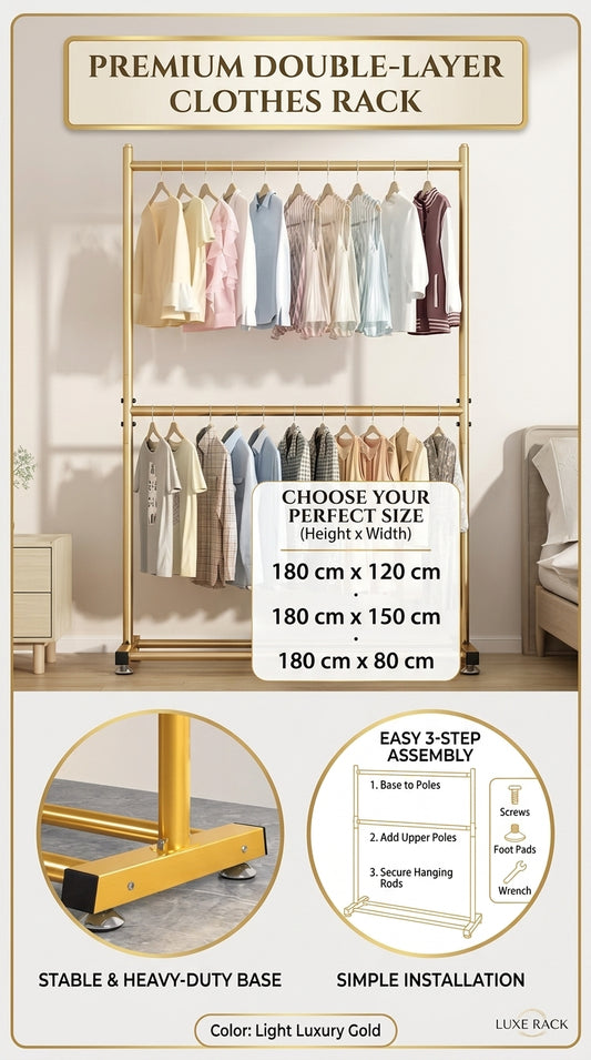 Double-Layer Coat Rack