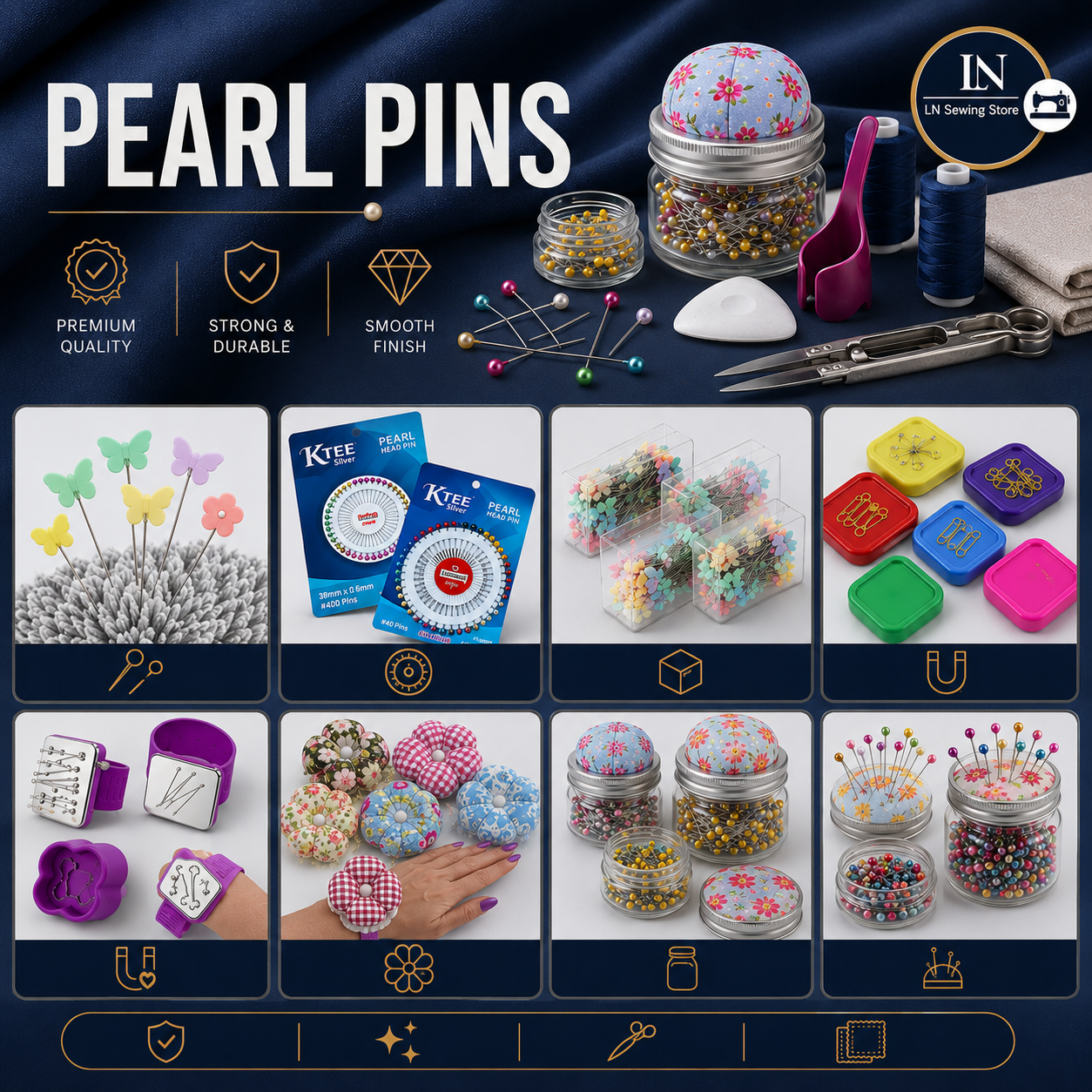 PEARL PIN WITH CUSHION