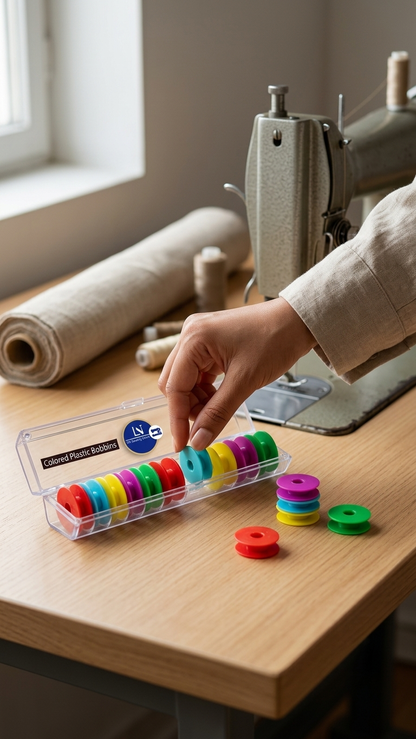 Colored Plastic Bobbins