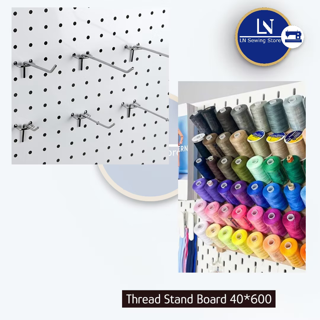 Thread Stand Board 40x60cm Wall Mount Pegboard for Sewing Threads