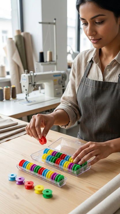 Colored Plastic Bobbins