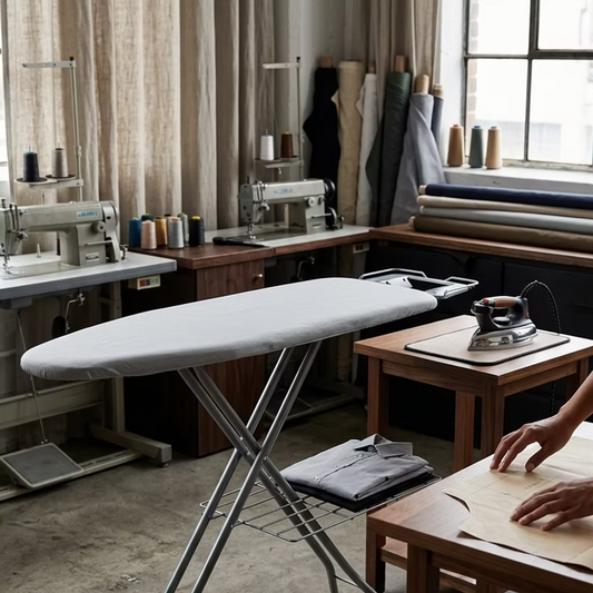 Height Adjustable Foldable Iron Table – Heavy Duty Ironing Board for Boutique