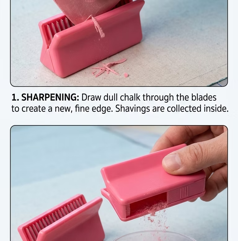 Tailor’s Chalk Sharpener – Compact Fabric Chalk Shaping Tool