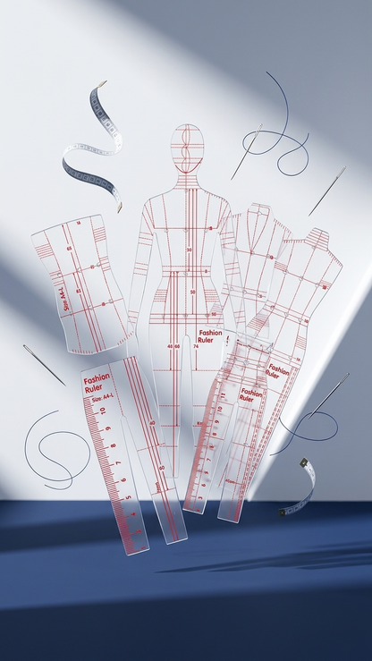 Human Body Fashion Dynamic Diagram Ruler – 5PCS Set