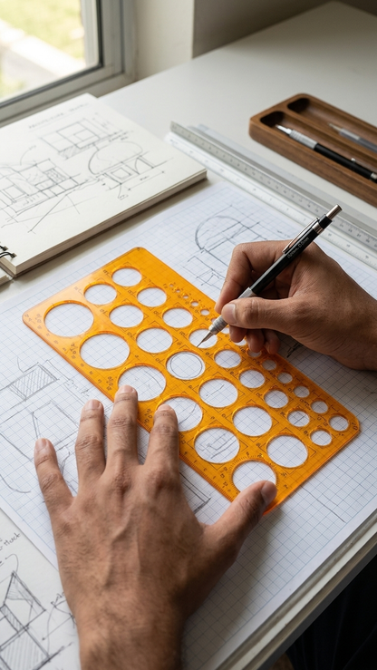 Circle Template with 36 Circles