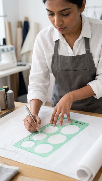 4 Pcs Circular Templates for Drawing