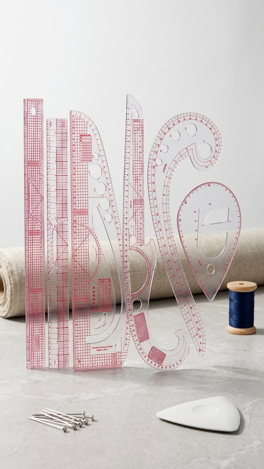 6 Pcs Multi-Function Tailoring Ruler Set