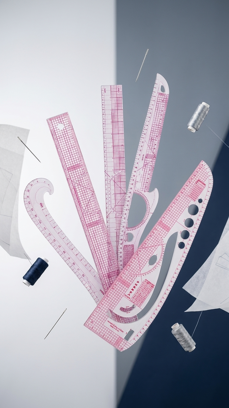 6 Pcs Multi-Function Tailoring Ruler Set