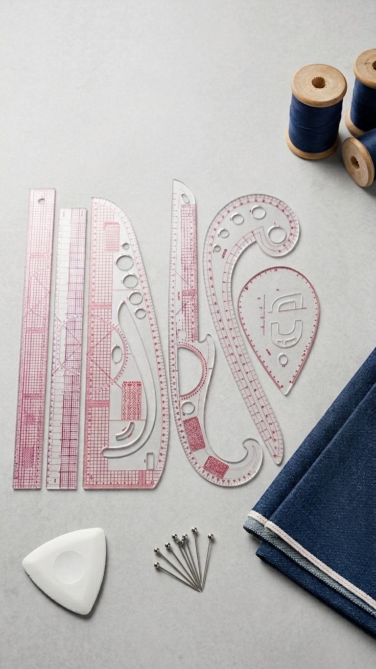 6 Pcs Multi-Function Tailoring Ruler Set