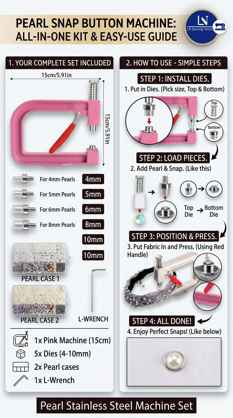 Pearl Stainless Steel Machine Set