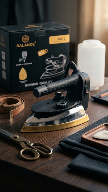 Balance Steam Iron 1600W – 300ml Heavy Duty Dry & Steam Iron with Water Filter