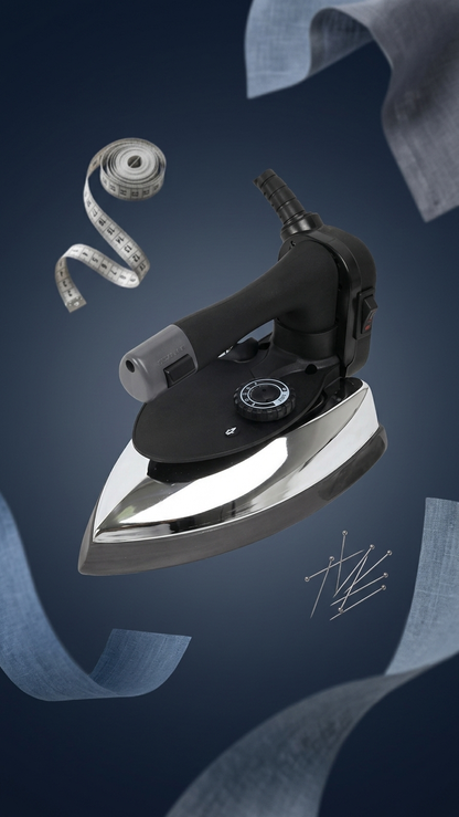 Jack 1450W Gravity Feed Steam Iron – Industrial Sewing Iron with Water Tank