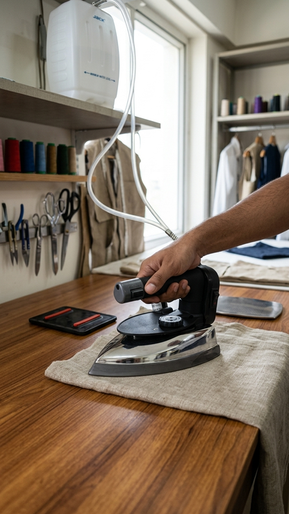 Jack 1450W Gravity Feed Steam Iron – Industrial Sewing Iron with Water Tank