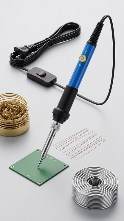 Adjustable Temperature Soldering Iron (200°C–450°C) – Fast Heating & Safe Grip