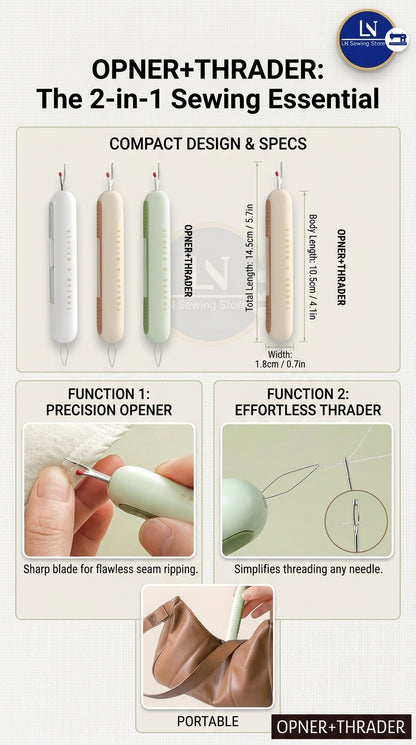 Needle Threader + Seam Opener Tool