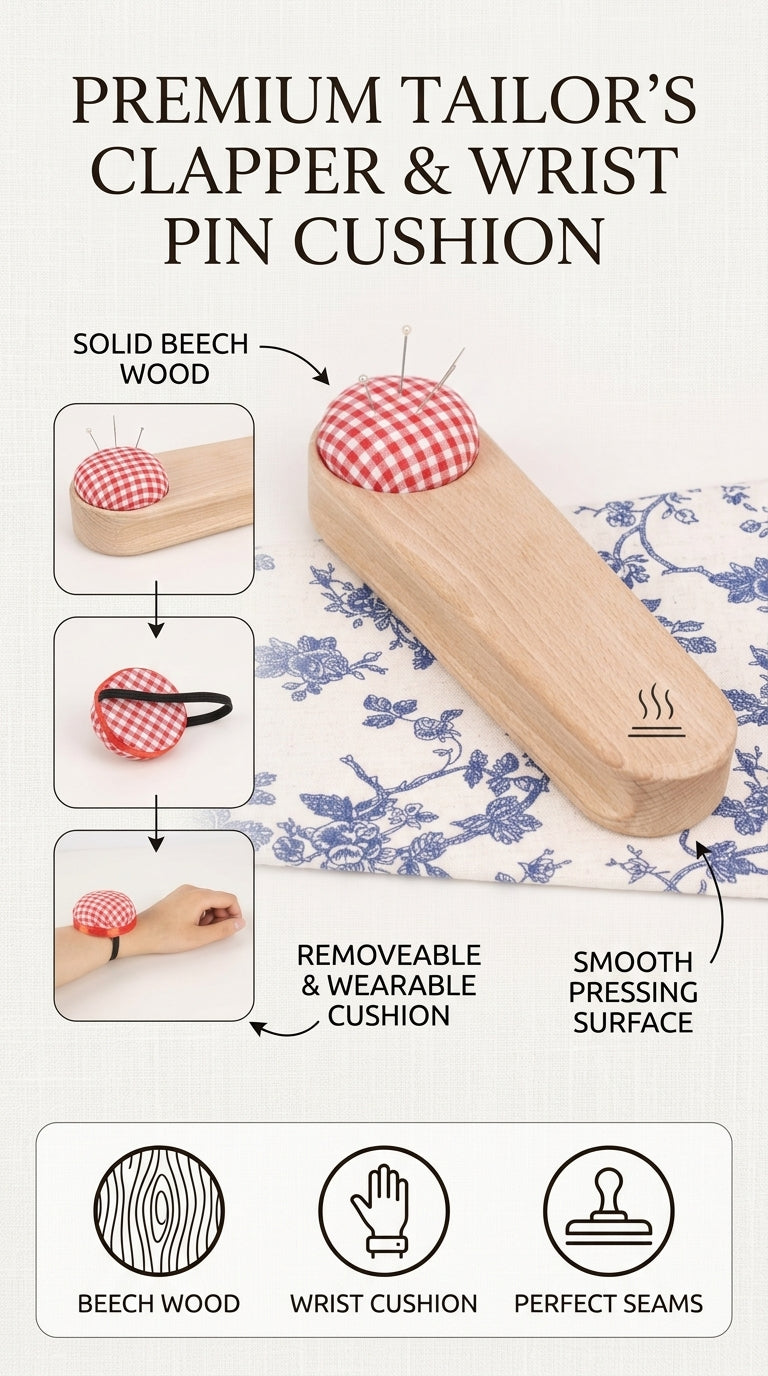 Tailor’s Clapper with Pin Cushion