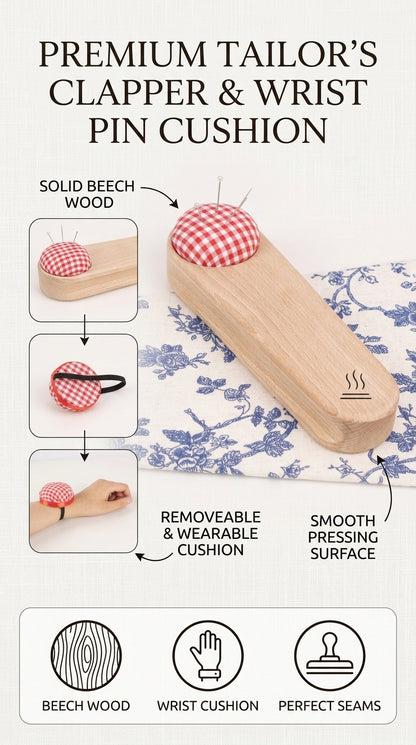 Tailor’s Clapper with Pin Cushion