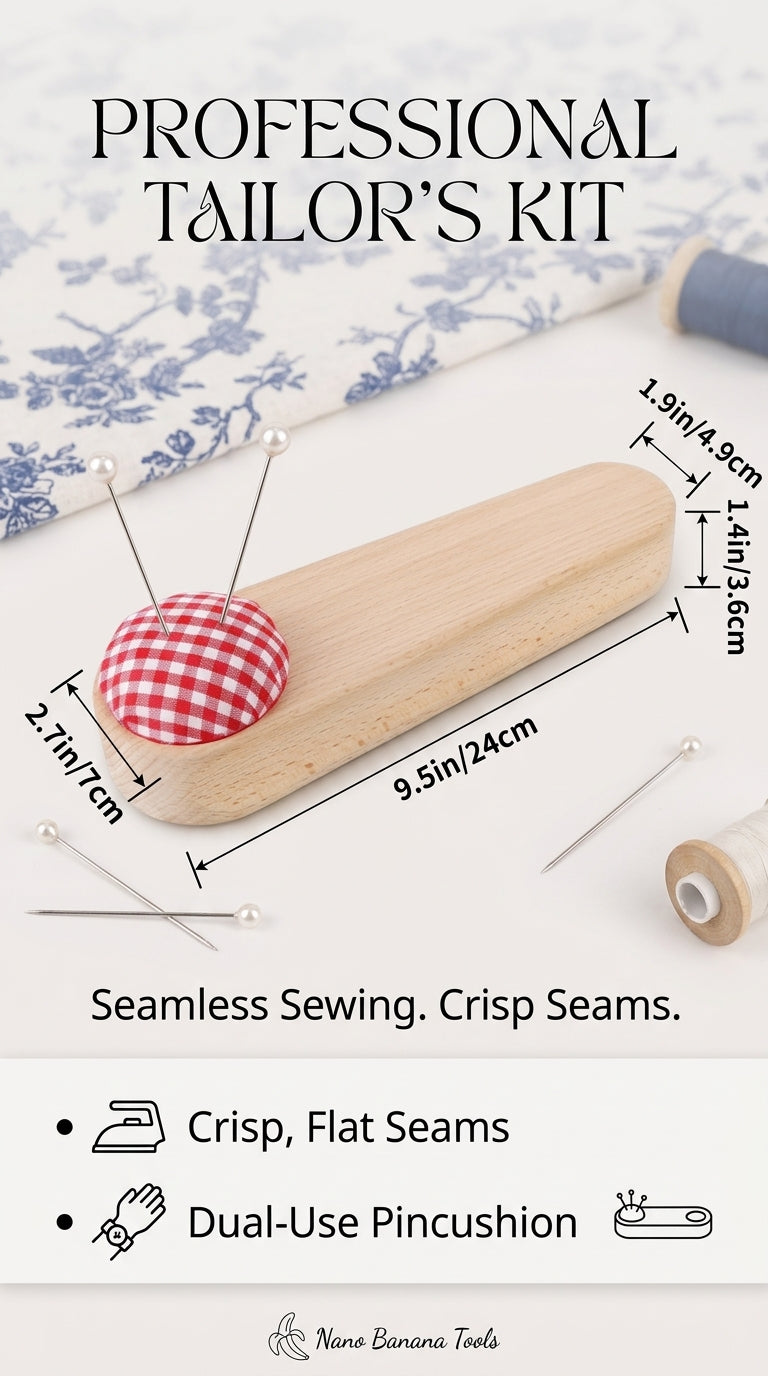 Tailor’s Clapper with Pin Cushion