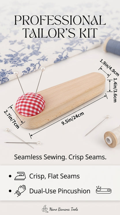 Tailor’s Clapper with Pin Cushion