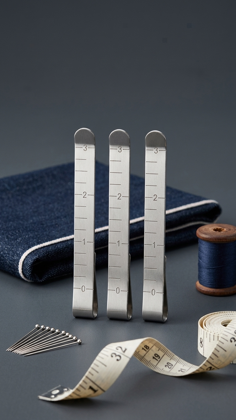 Sewing Holding Clip Measuring Ruler [PACK OF 4]