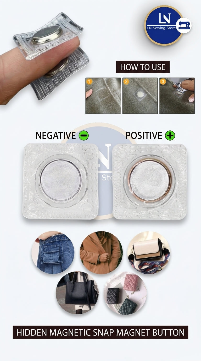 Hidden Magnetic Snap Magnet Button