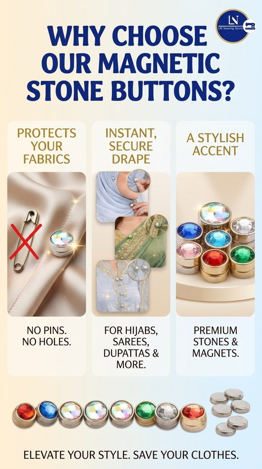 Magnetic Stone Magnet Button