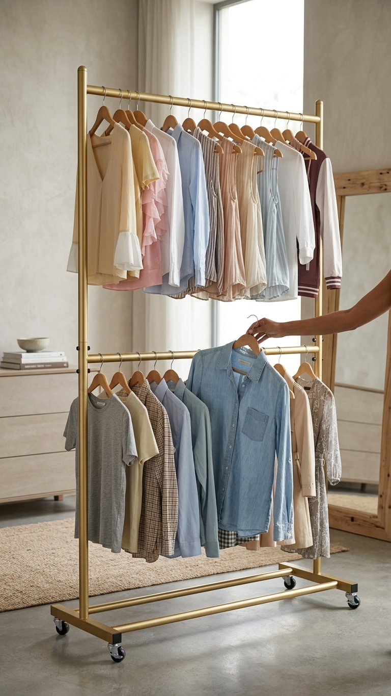 Double-Layer Coat Rack