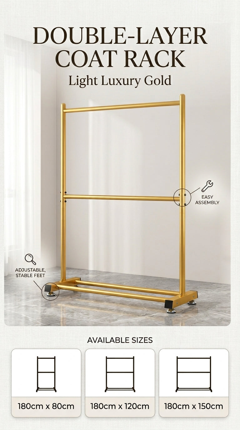 Double-Layer Coat Rack