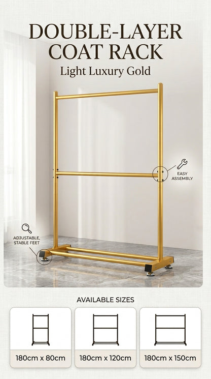 Double-Layer Coat Rack