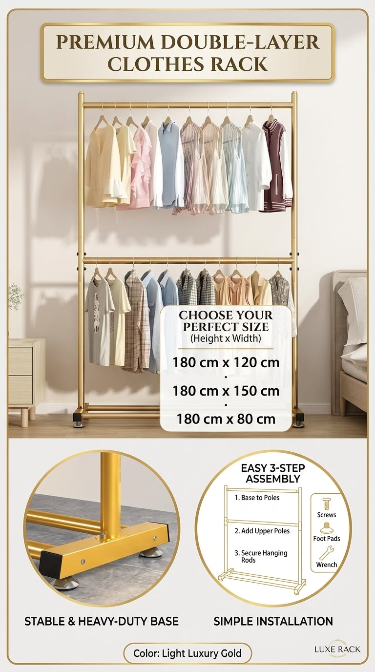 Double-Layer Coat Rack