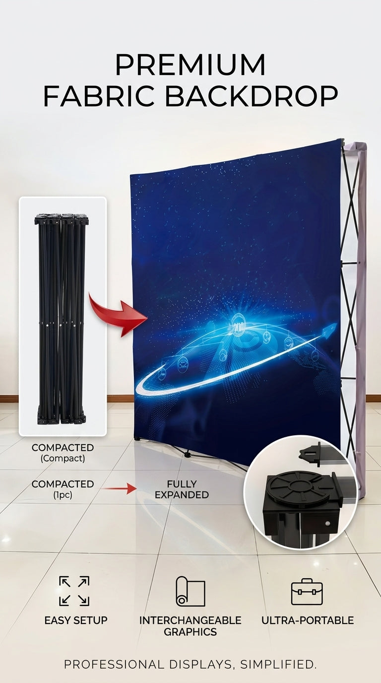 Pop-Up Fabric Frame Backdrop