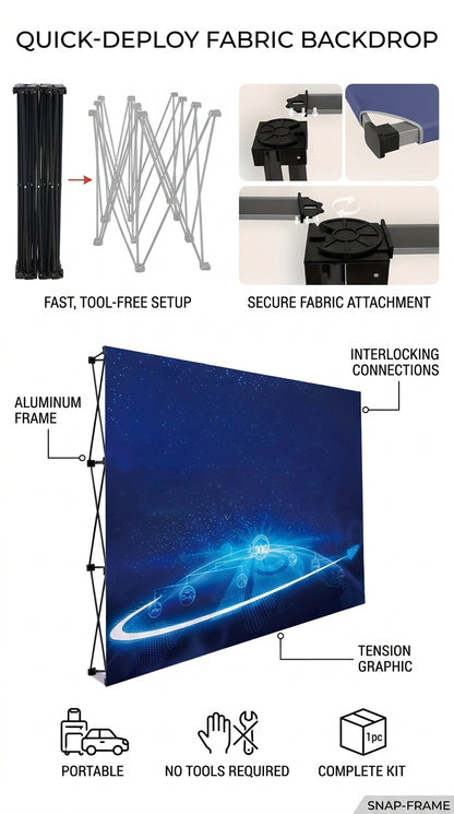Pop-Up Fabric Frame Backdrop