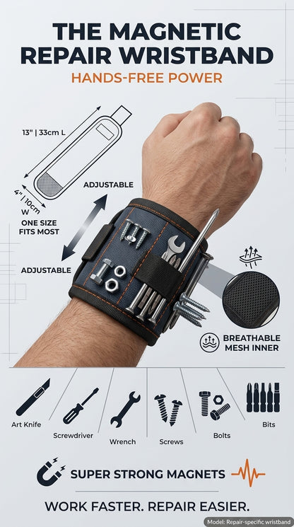 Magnetic Wristband Tool Holder