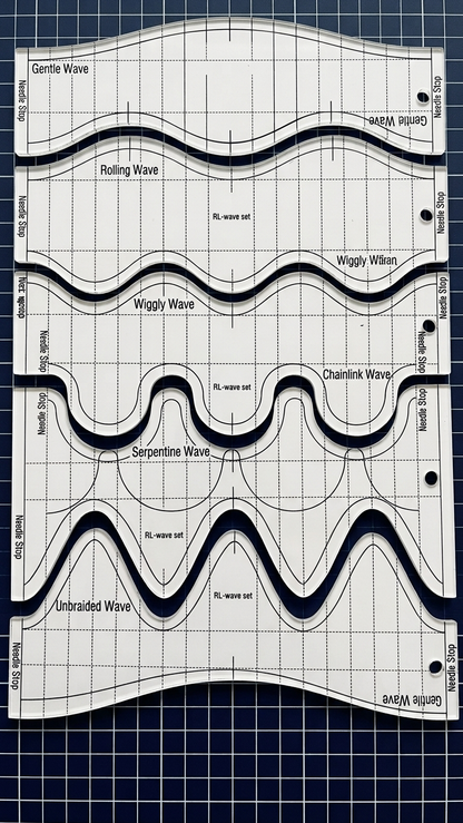 5 PCS Wave Quilting Rulers Set