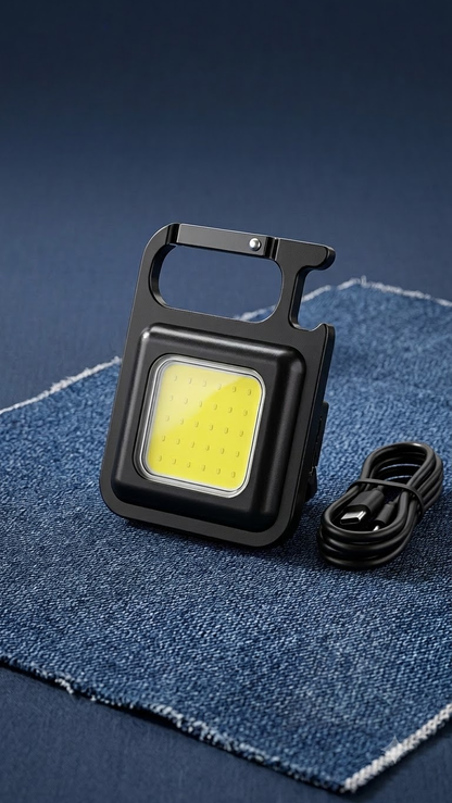 Rechargeable COB Keychain Light – Mini Multi-Purpose LED Light