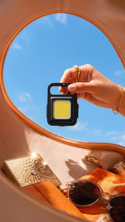 Rechargeable COB Keychain Light – Mini Multi-Purpose LED Light